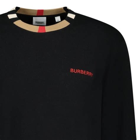 burberry 'jarrad' check neck sweatshirt black|Burberry Jarrad Sweatshirt In Black .